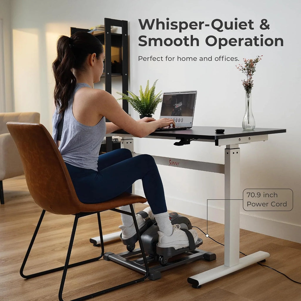 Sunny Health & Fitness Smart Mini Elliptical Trainer Indoor Under-Desk Pedal Exerciser for Seniors