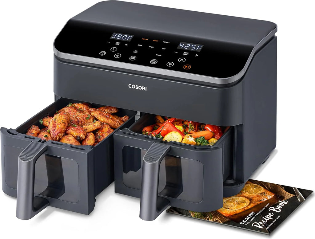 COSORI Dual Air Fryer 9Qt 10-in-1for Easy Cooking Dishwasher Safe