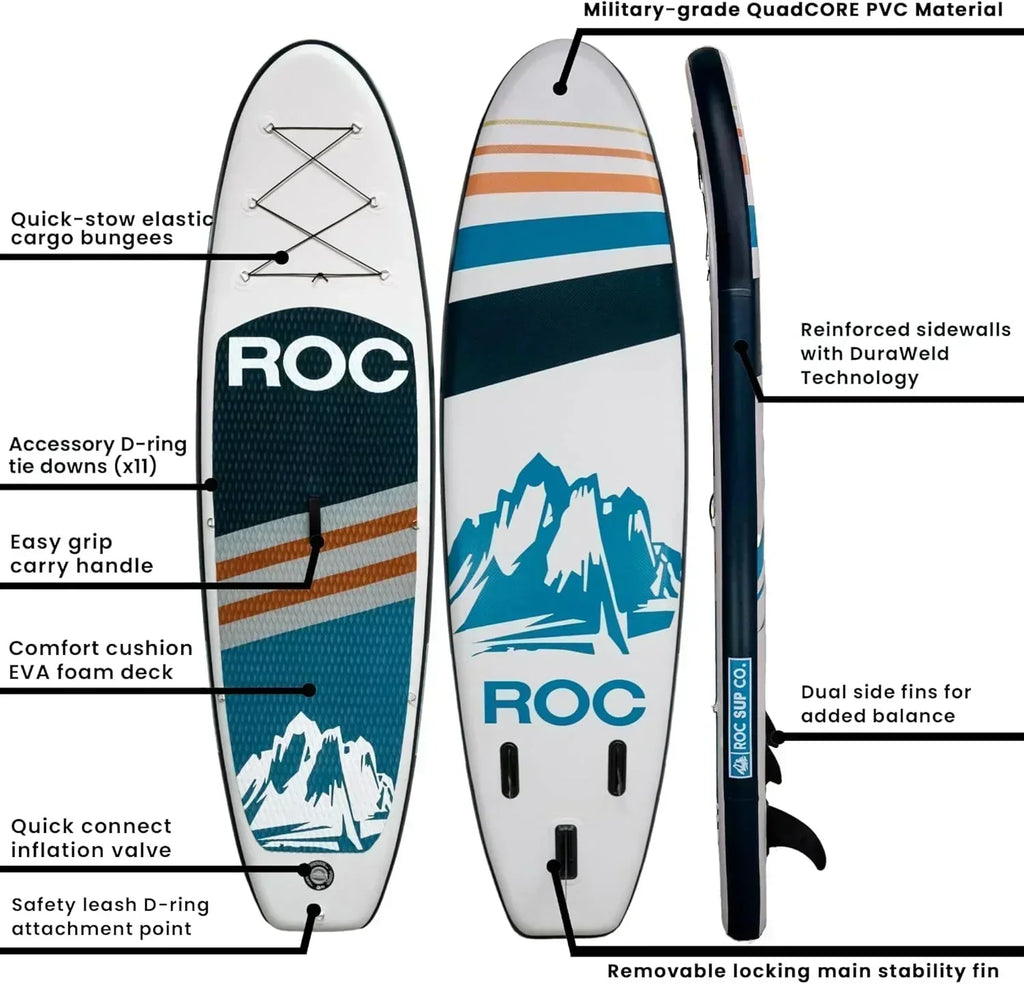 ROC inflatable stand-up paddle board high-quality SUP paddle board accessories