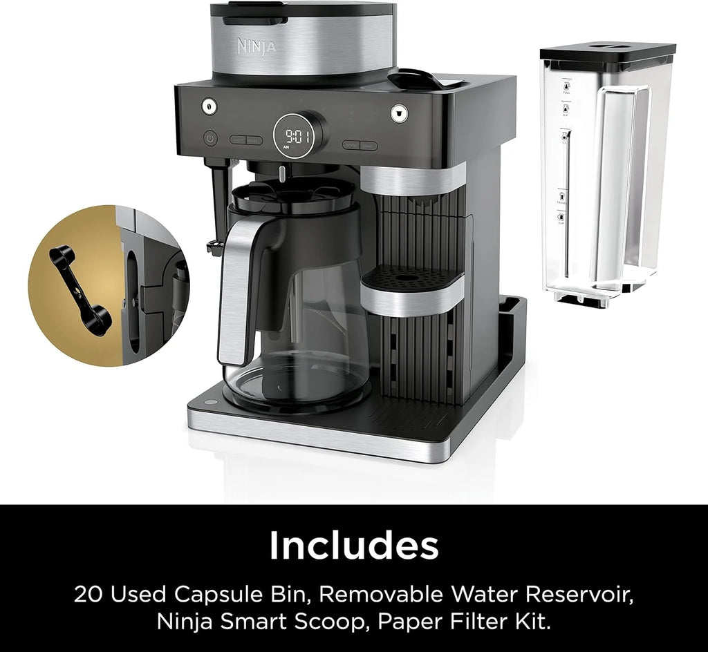 Ninja Espresso & Coffee Maker & Barista System 3 Espresso Brew Styles Single-Serve Coffee
