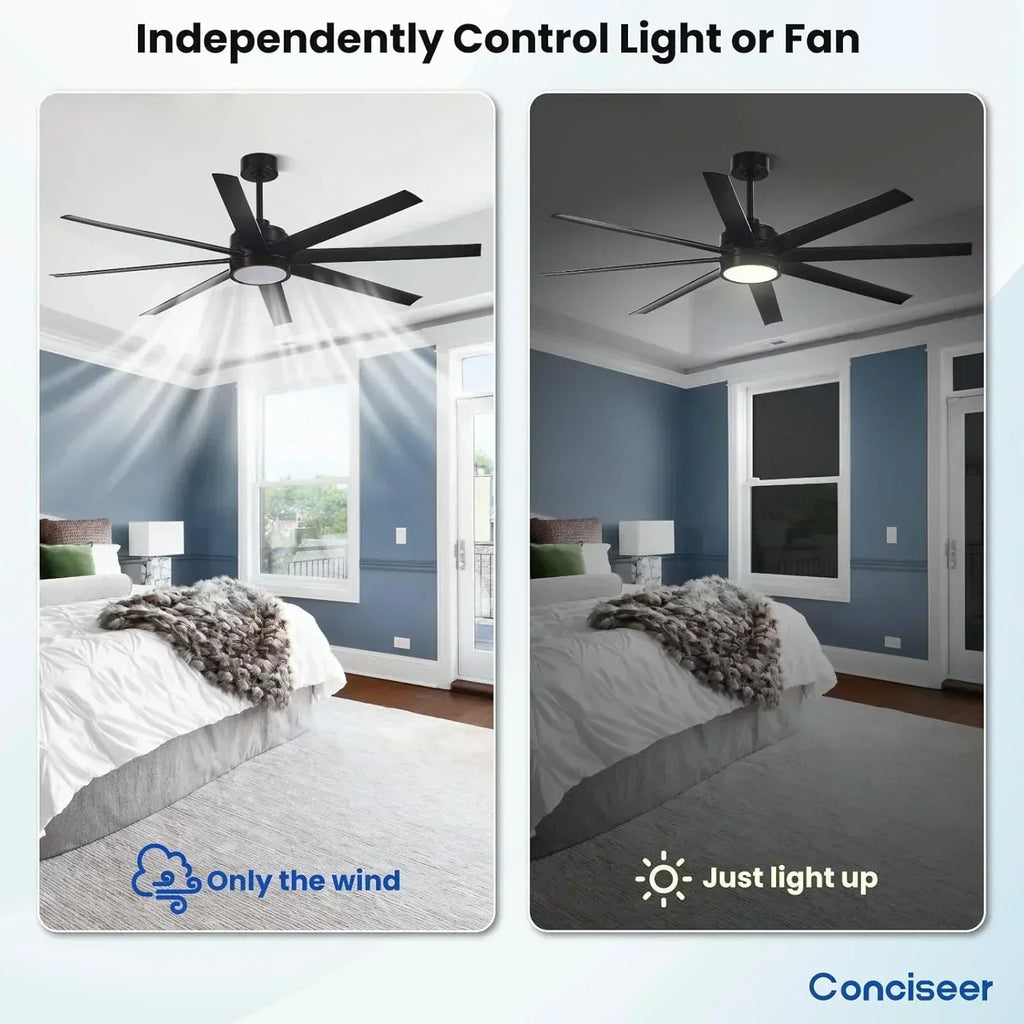 Modern ceiling fan 72 inch bedroom living room library cafe outdoor/industrial
