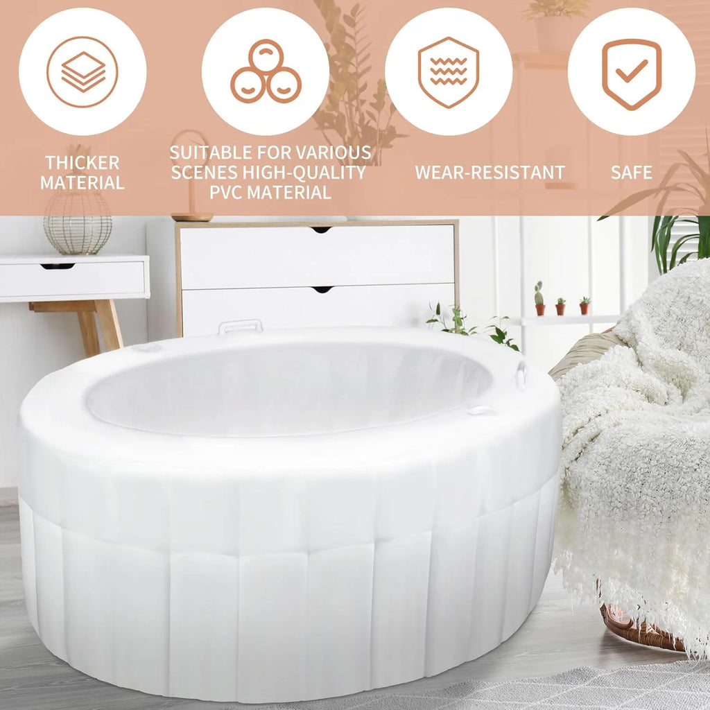 1 Set Birth Pool with Liner Including 1 Inflatable Home Birthing Pool 1 Liner Birthing Tub White Water Birth Tub for Labor Expectant Mothers Doula Midwife Supplies 65 L x 55 W x 26 H