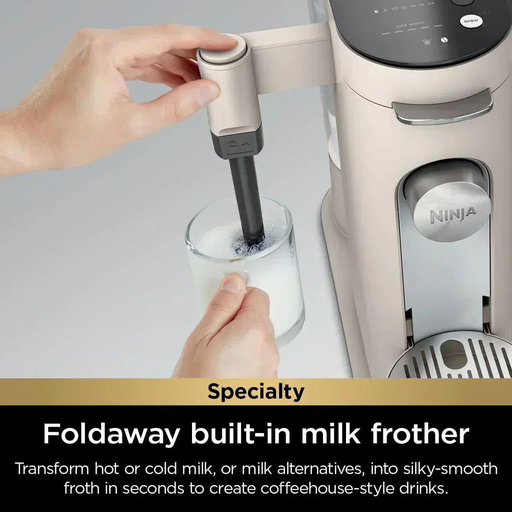 Ninja Pods Grounds Single-Serve Coffee Maker K-Cup Pod Compatible Brews Grounds Compact Design