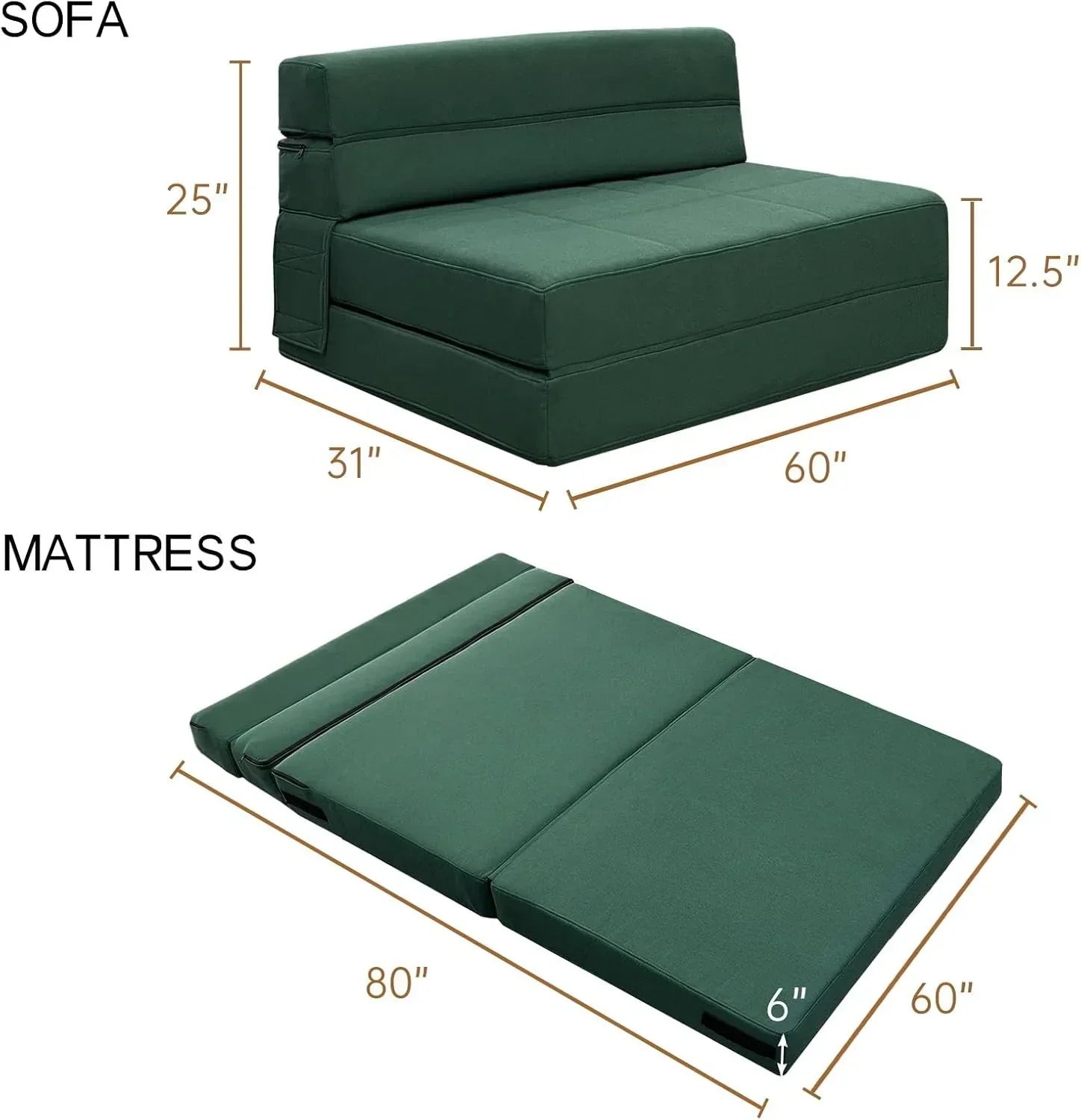 60 inch pull out sofa bed memory foam sofa with 2 pillows futon bed guest bed and pull out sofa