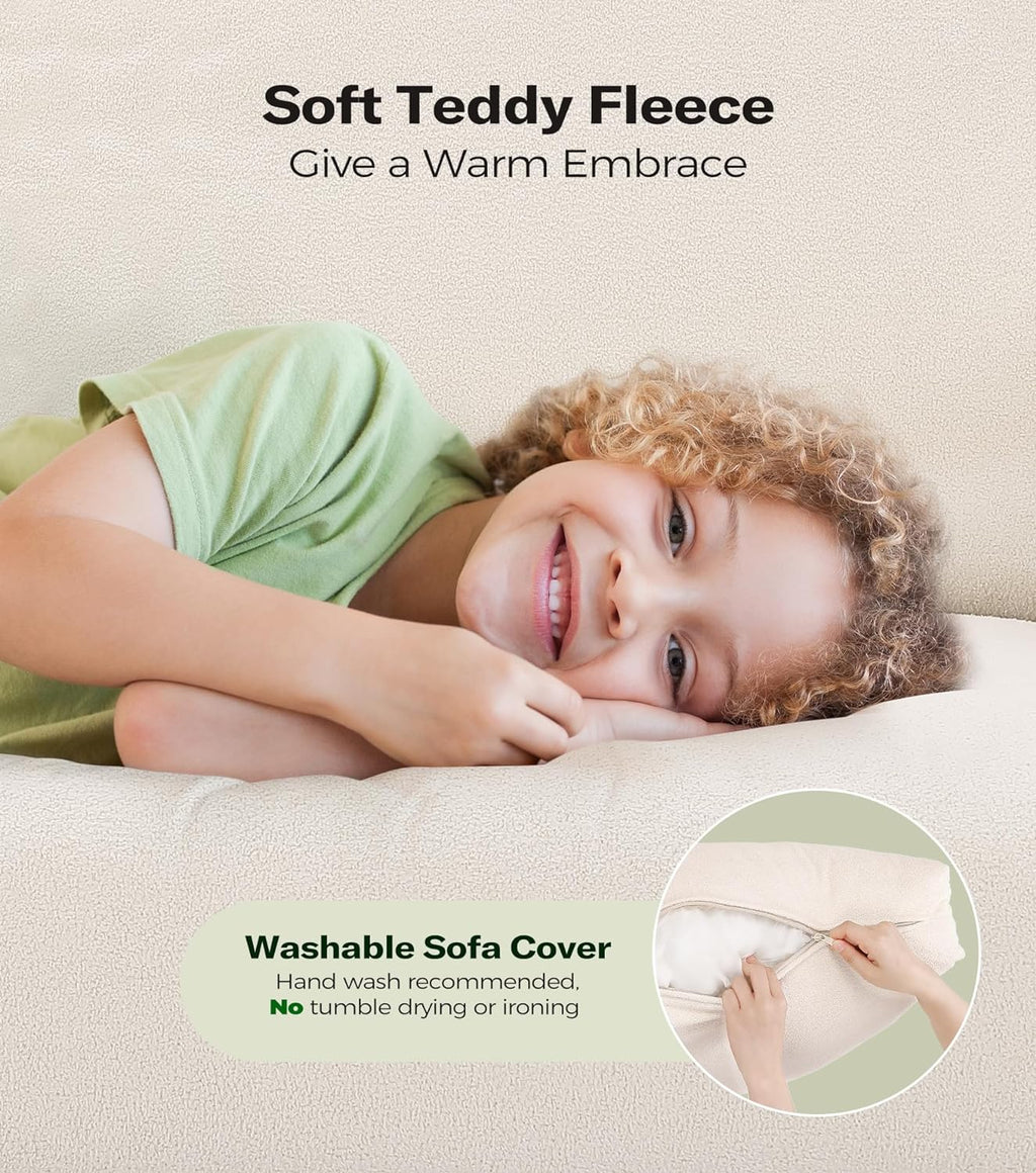 Loveseat Sofa 51 Love Seat Comfy Corduroy Small Loveseat Tool-Free Setup Couch
