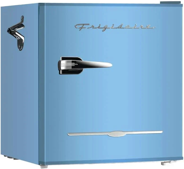 Frigidaire EFR176 Retro Compact Fridge with Chiller Mini Refrigerator Built-in Bottle Opener