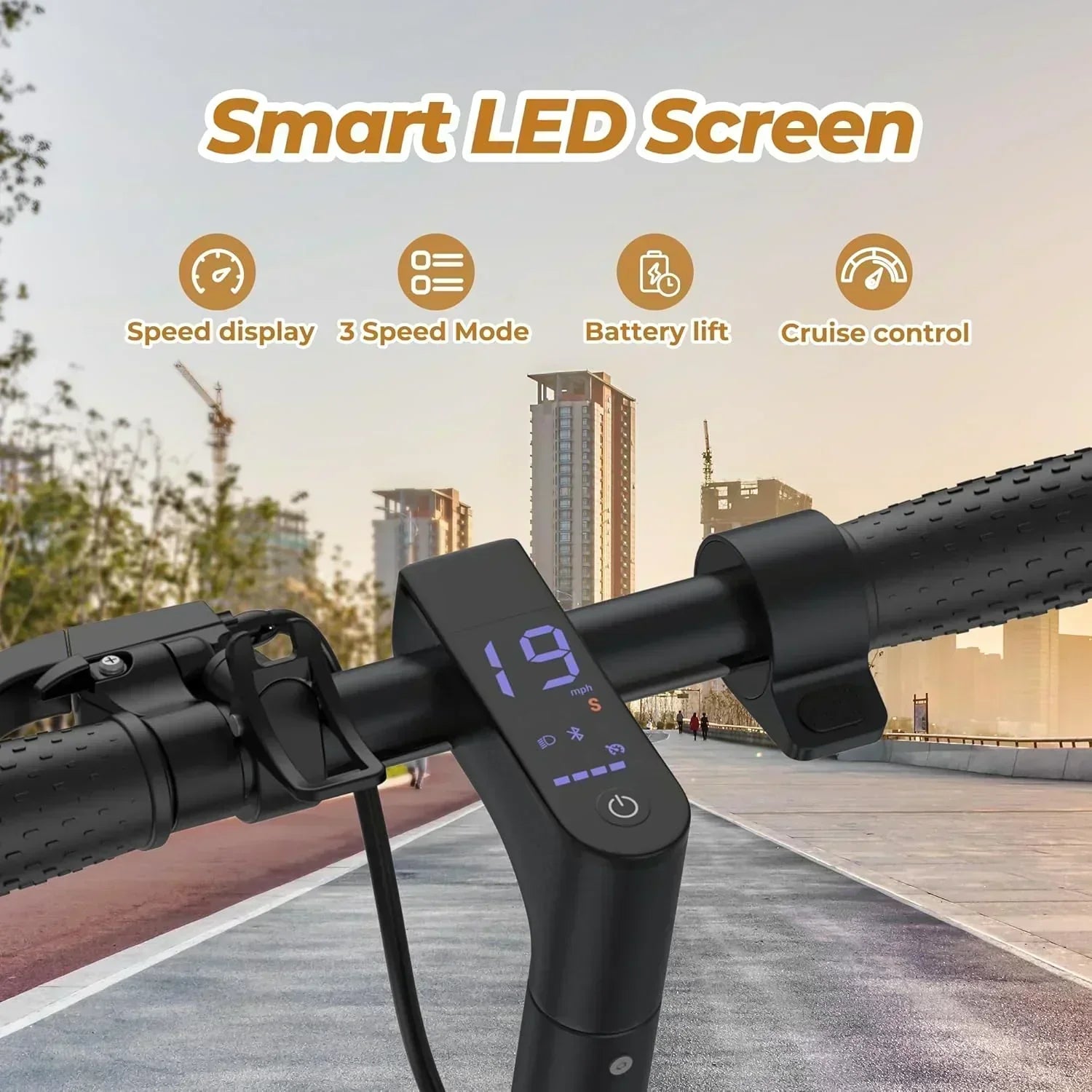 Electric Scooter 350W/500W Motor Top Speed 19/22 mph Max 16/23/28Miles Ranges Foldable E Scooter