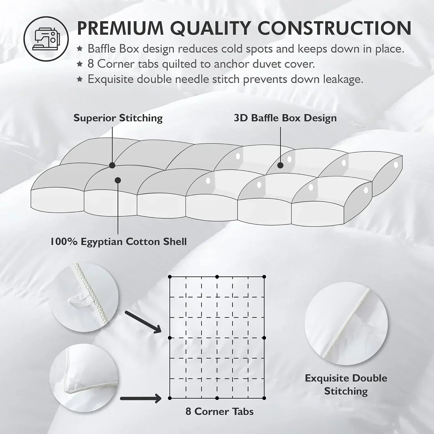 Baffle Box Design Comforter Duvet