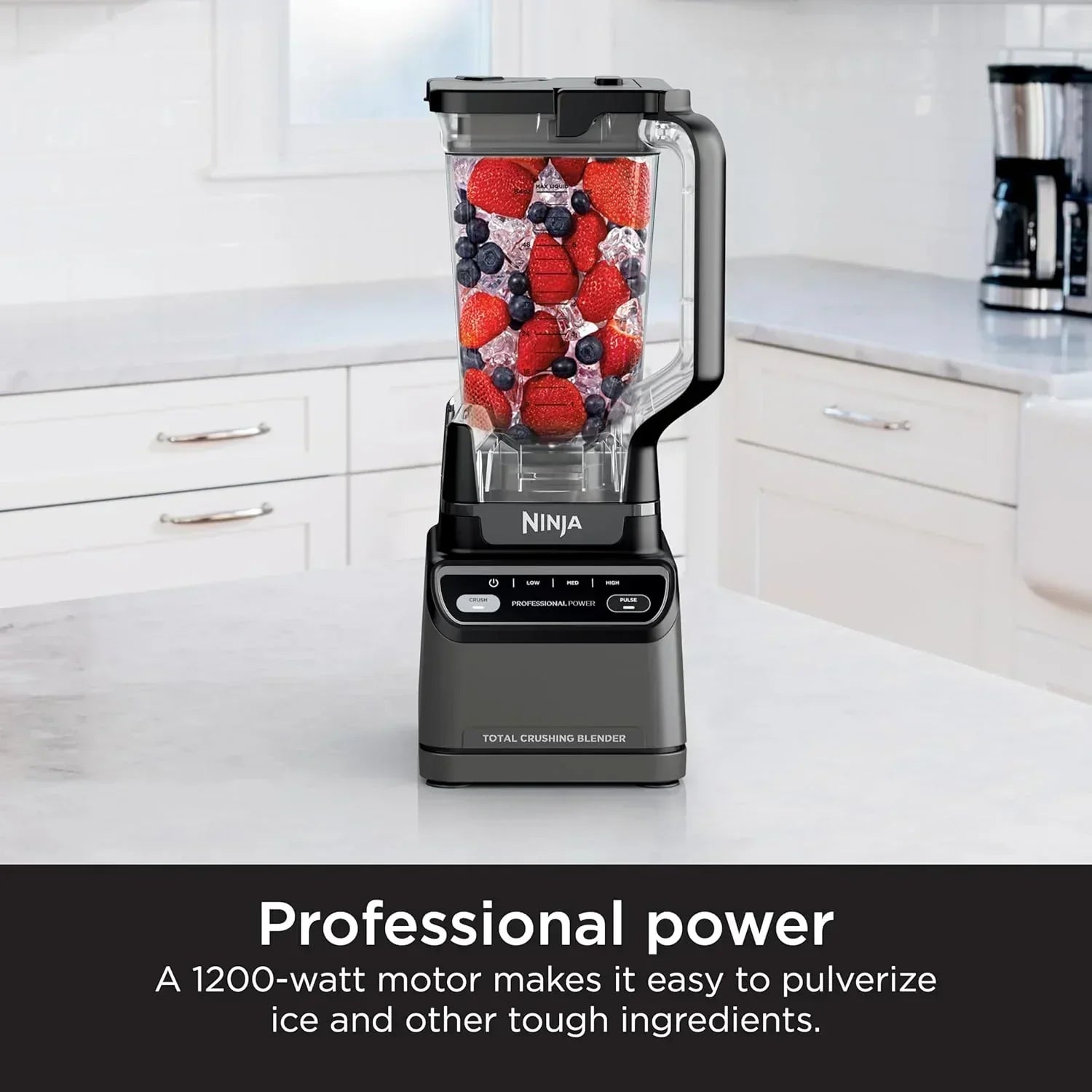 Ninja BL660 Professional Compact Smoothie and Food Processor Blender 1100W 3 Functions