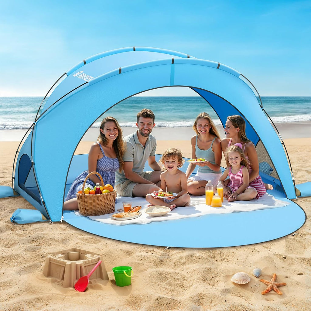 Beach Tent Sun Shelter Beach Shade Tent with UPF50+ UV Protection Beach Sun Shelter Beach Shade