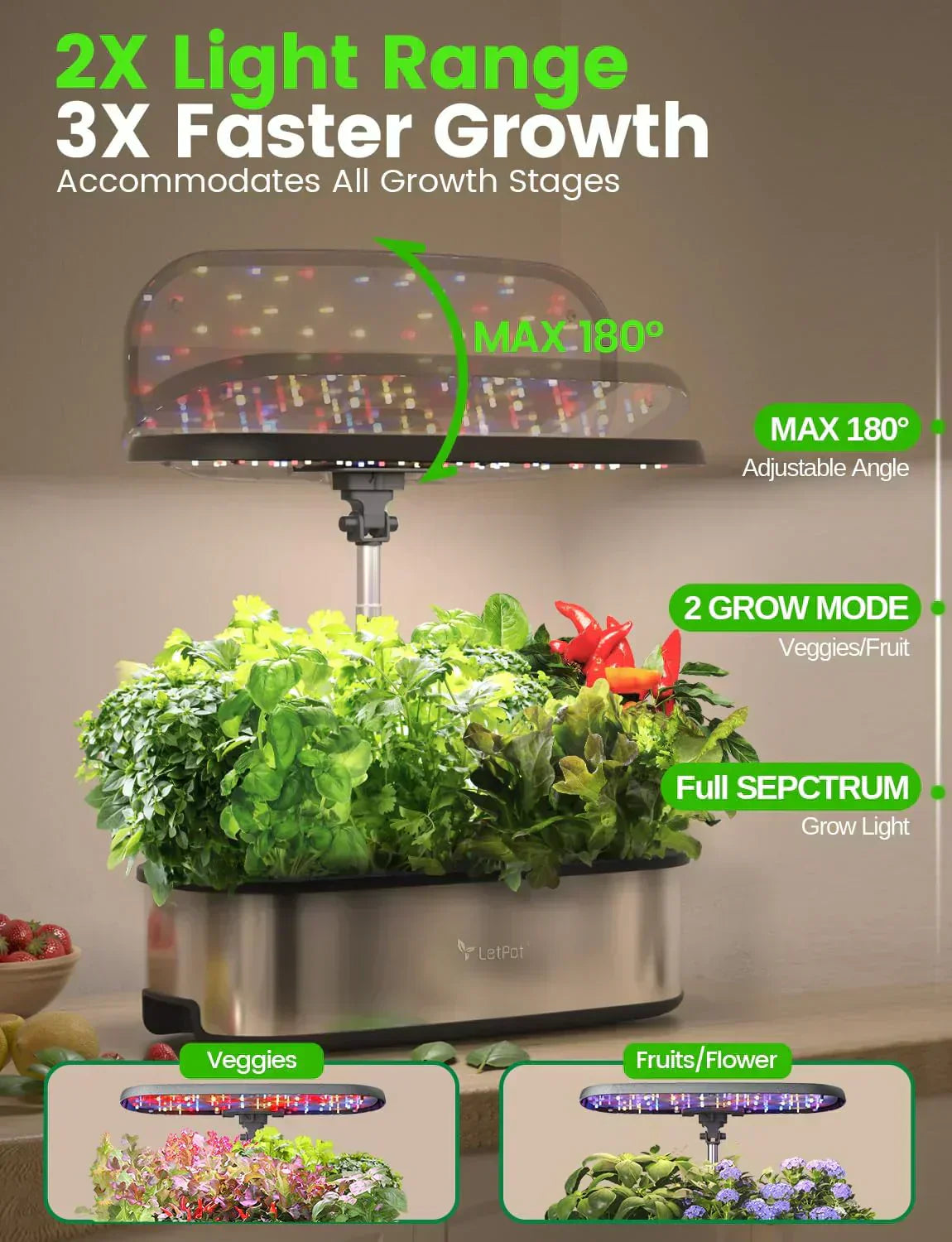 Hydroponic Planting System 12 Indoor Smart Herb Garden Set Indoor Garden App and WiFi Control
