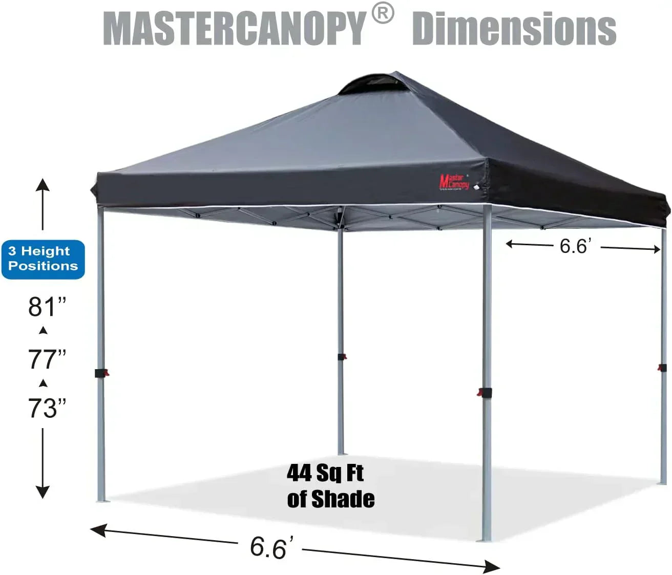Durable Pop-up Canopy Tent with Roller Bag (10x10 Black)
