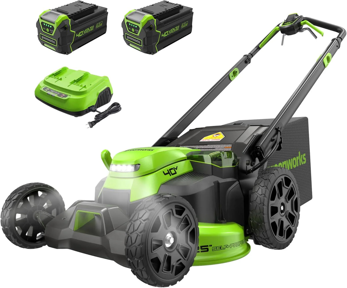 Greenworks 40V 16 Cordless Lawn Mower Ultra-Light Push Mower 4.0Ah Battery Charger