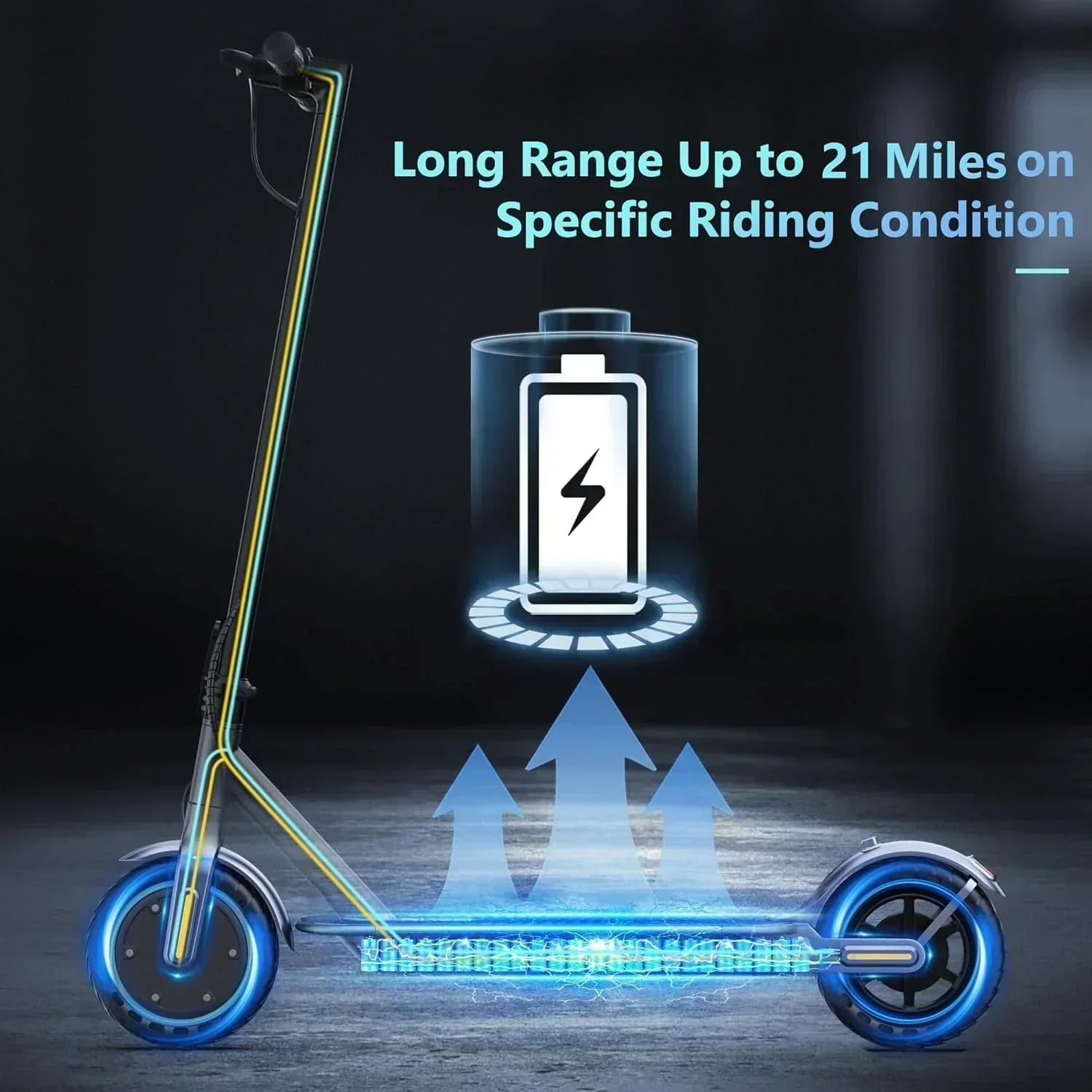 Volpam electric scooter Powerful electric motor Solid tires 28/21/12 mile range
