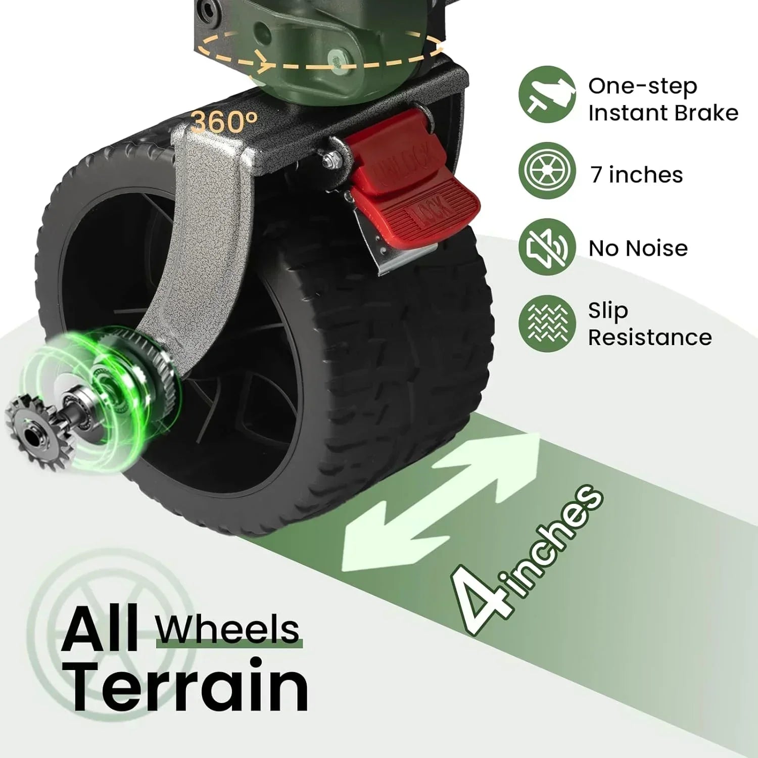 Double-decker cart 500 lb capacity 400 liter foldable cart all-terrain wheels foldable cart
