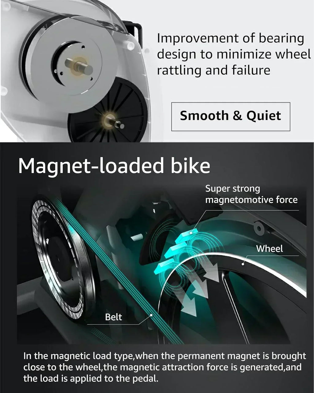 Foldable Exercise Bike Stationary Bikes  5 IN 1 Indoor Workout Cycling Bike Quiet Magnetic Resistance