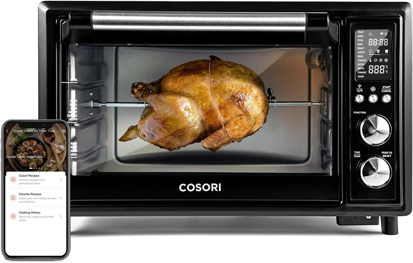 Air Fryer Toaster Oven Combo 13-in-1 32Qt APP Voice Control Convection Oven Countertop