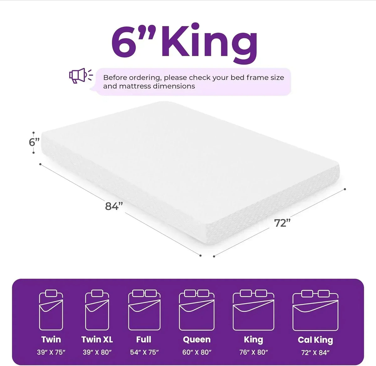 GAESTE 8-inch Fully Cooling Gel Memory Foam Mattress Mattress-in-a-Box