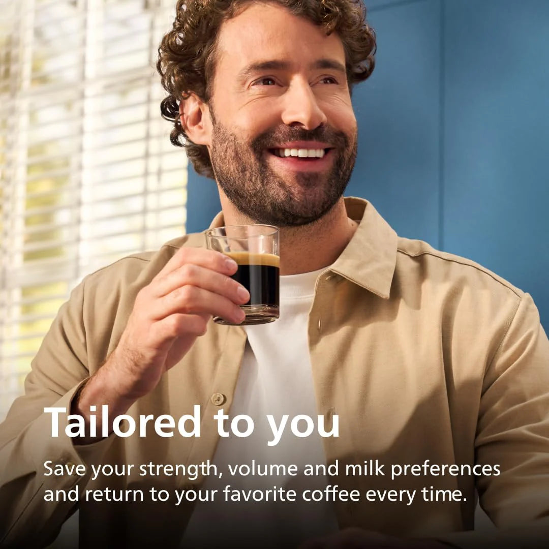 Philips 3200 Series Fully Automatic Espresso Machine, LatteGo Milk Frother, 5 Coffee Varieties, Intuitive Touch Display, 100% Ceramic Grinder, AquaClean Filter, My Coffee Choice, Black (EP3241/54)