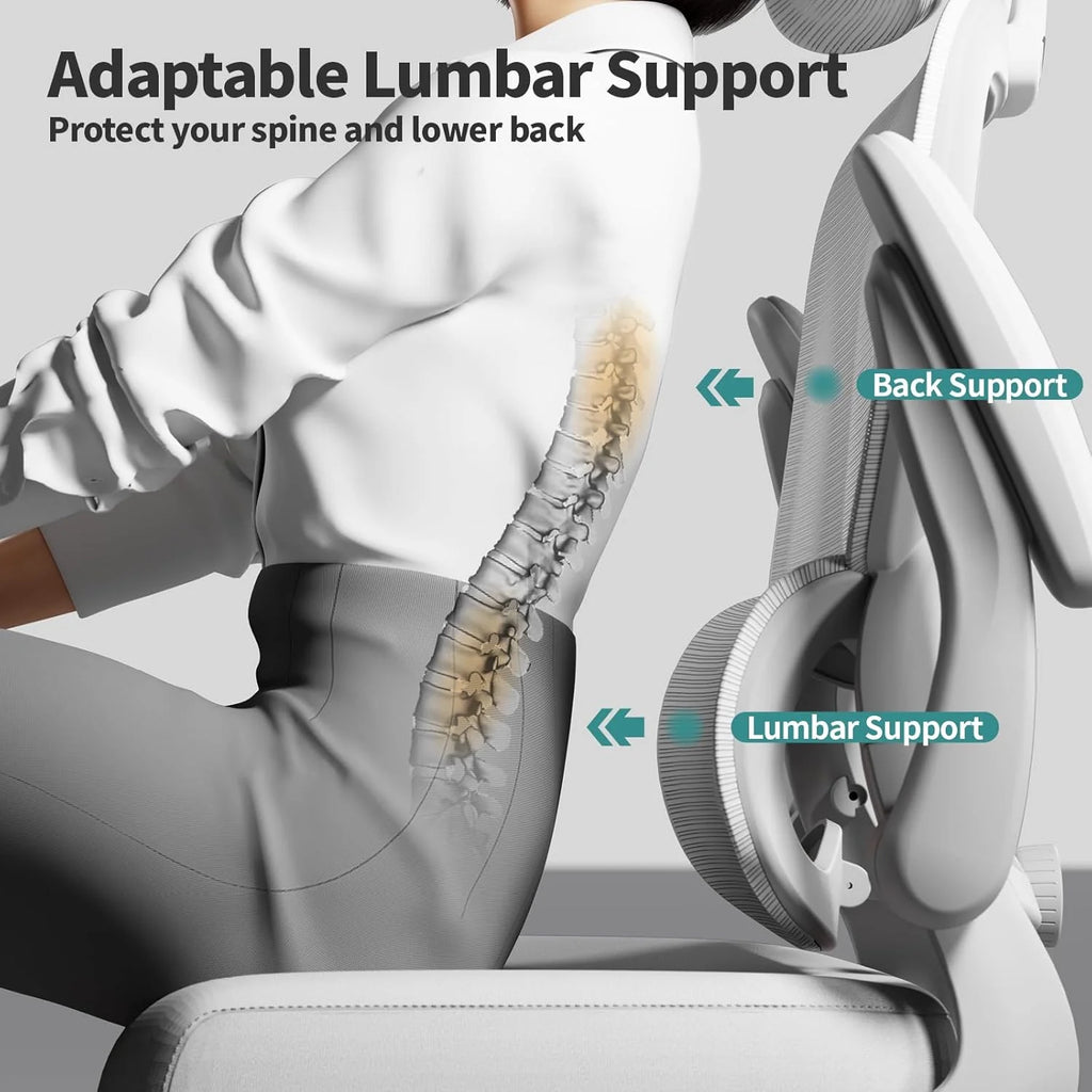 Office Chair Ergonomic Desk Chair, 330 lbs Home Mesh Desk Chair with Wheels, Comfortable Gaming Chair, High Back Office Chair