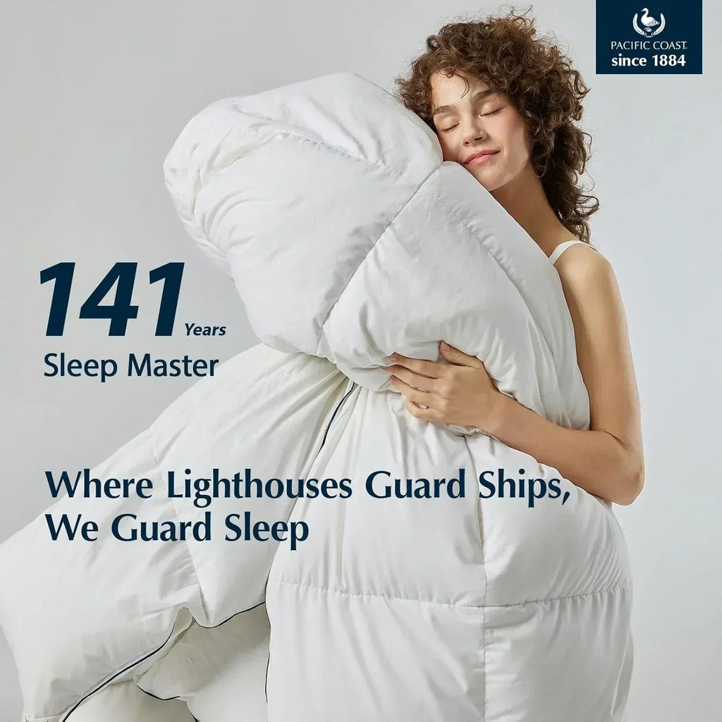 Goose feather duvet queen size cotton super fluffy white duvet core soft and breathable
