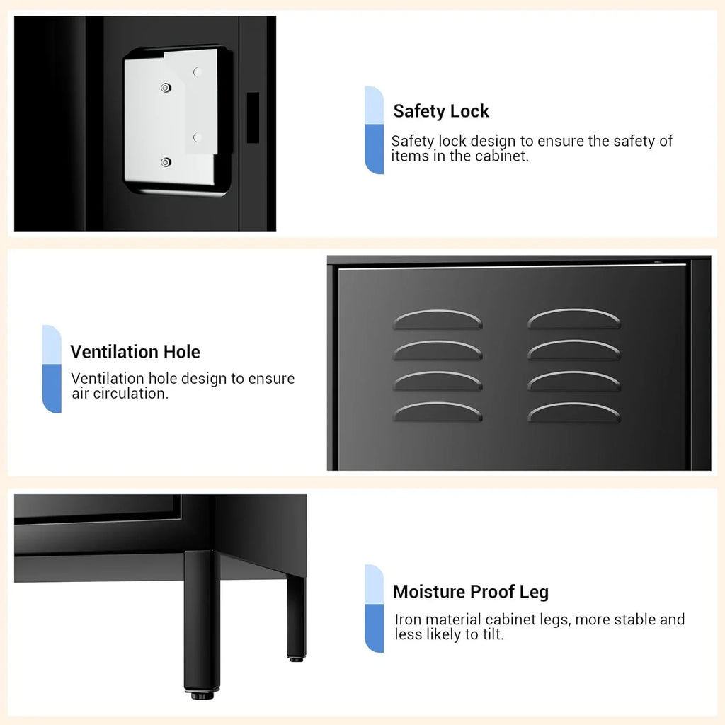 GAOMON Locker for Employees 6 Doors Locker Cabinet with Hooks Storage Locker
