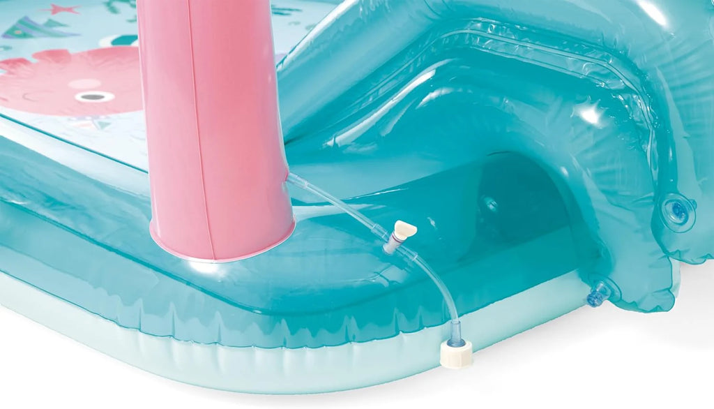 Intex 96 x 78 x 28 Inflatable Jungle Adventure Play Center Spray Kiddie Pool - Backyard Kids Water Slide, Outdoor Blow-Up Splash Pad for Toddlers