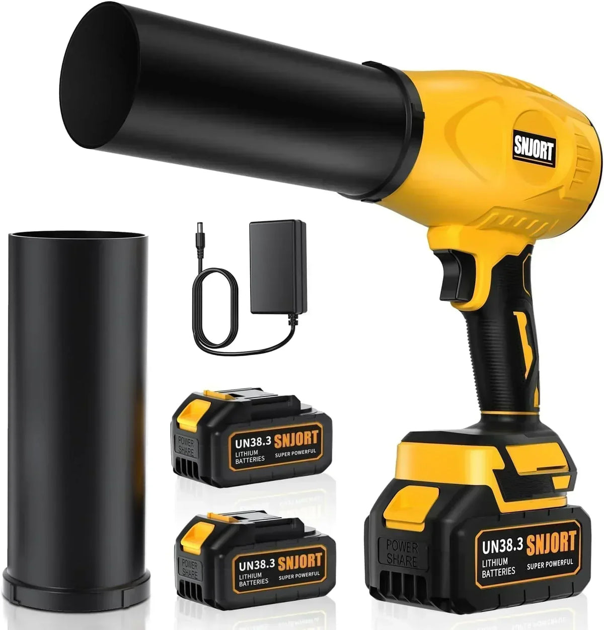 Leaf Blower Cordless with Battery and Charger Extended Nozzle Lightweight Handheld Design