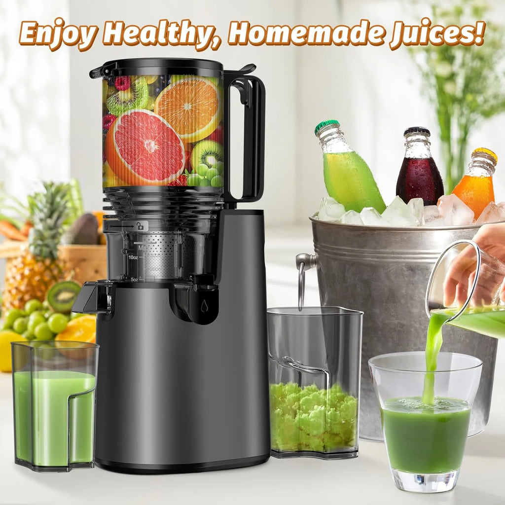 Cold Press Juicer Juicer Machines with 5.4 Wide Feed Chute Professional Slow Masticating Juicer