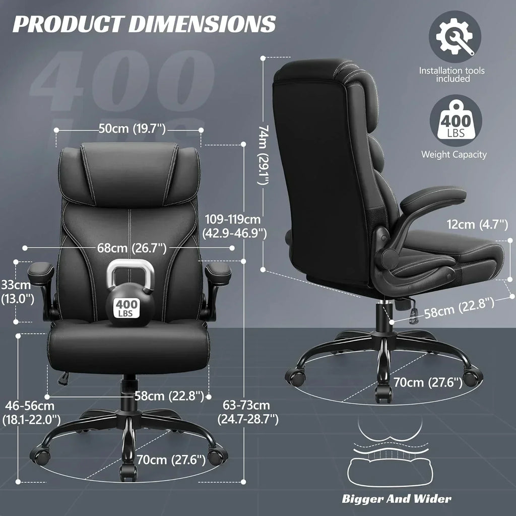 Office Chair Large High-Foot Computer Desk Chair Chair Lumbar Support Rotating Computer Chair