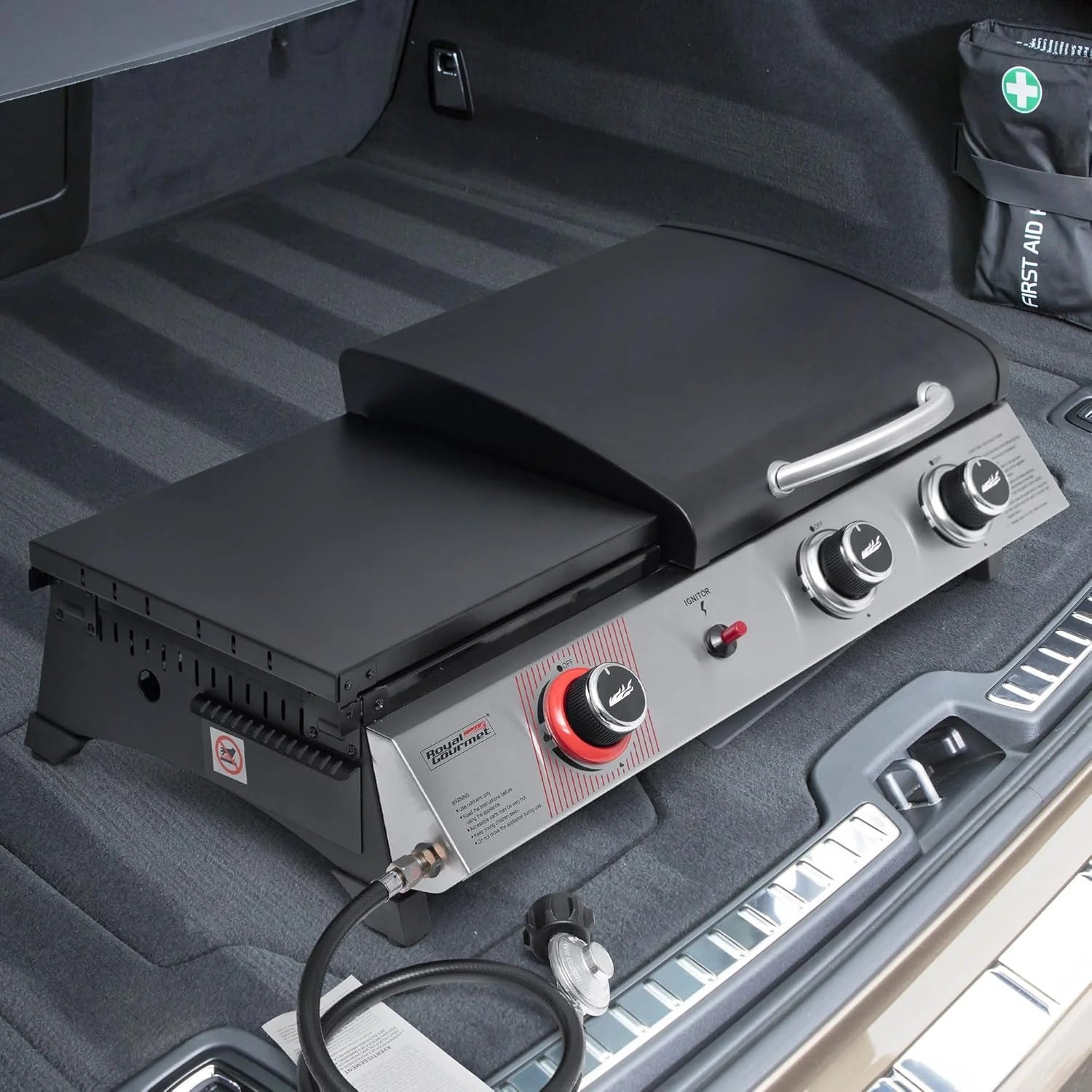 Royal Gourmet PD1305H 3 Burner Propane Gas Grill and Griddle Combo Lid 3-in-1 Grill Griddle Combo