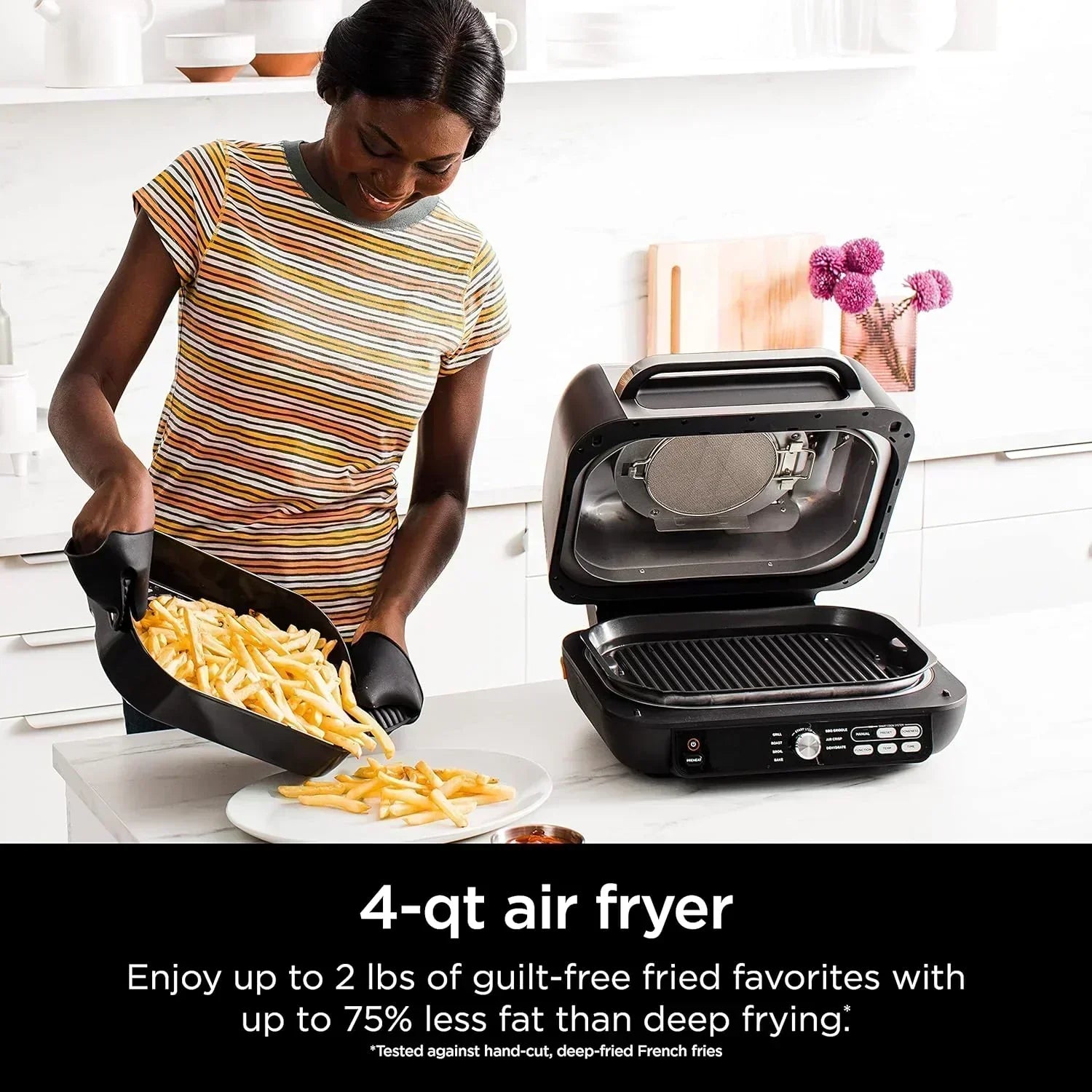 Ninja Foodi Smart XL 6-in-1 Indoor Grill with Air Fry Bake Roast Broil and Dehydrate