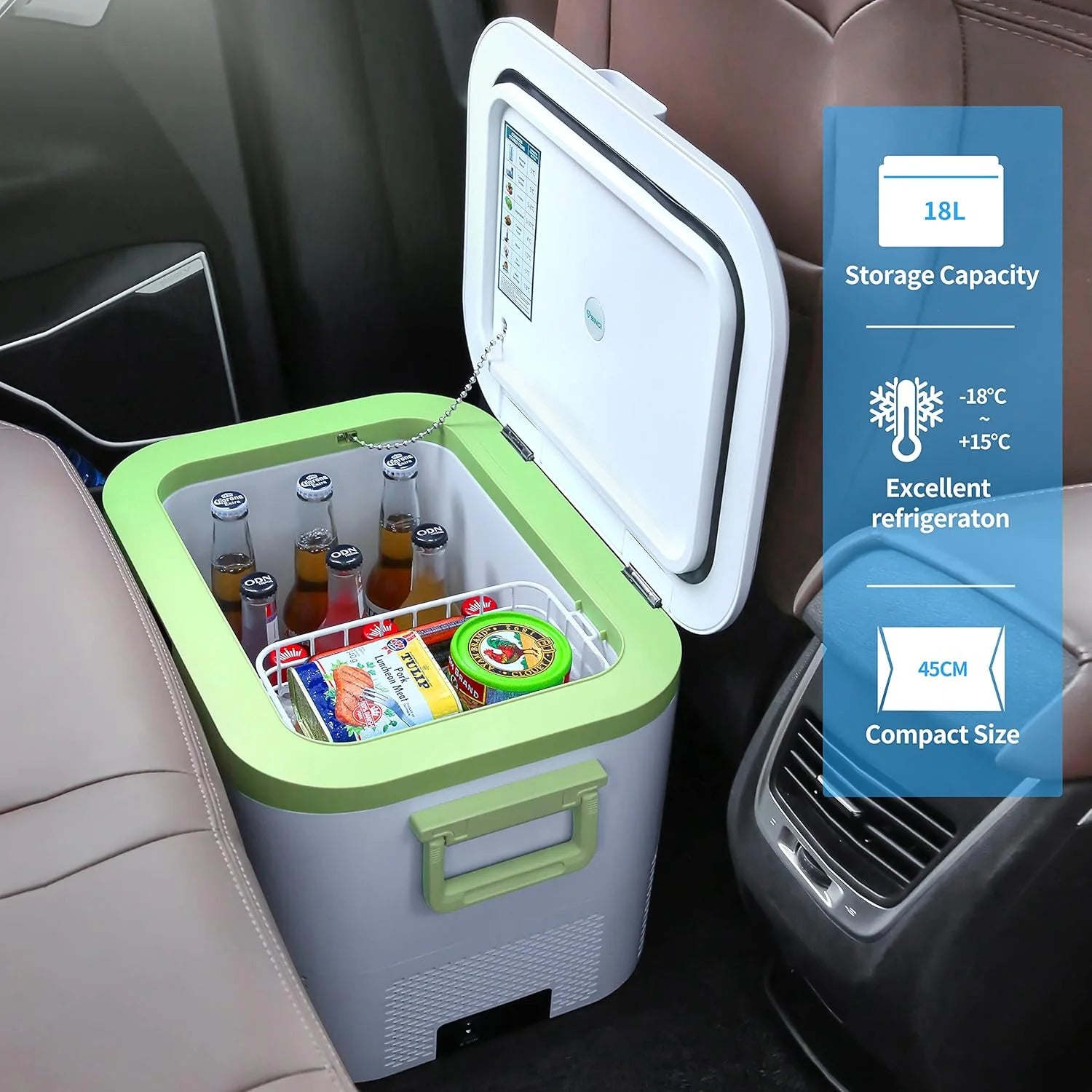 Car Fridge Portable 12 Volt Refrigerator 23 Quart (22 Liter) Freezer Compressor Cooler 12V/24V DC