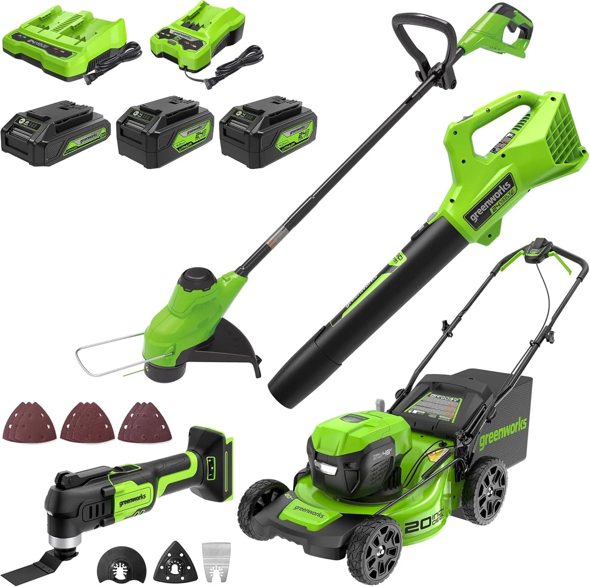 Greenworks 48V (24V x 2) 17 Cordless (Push) Lawn Mower
