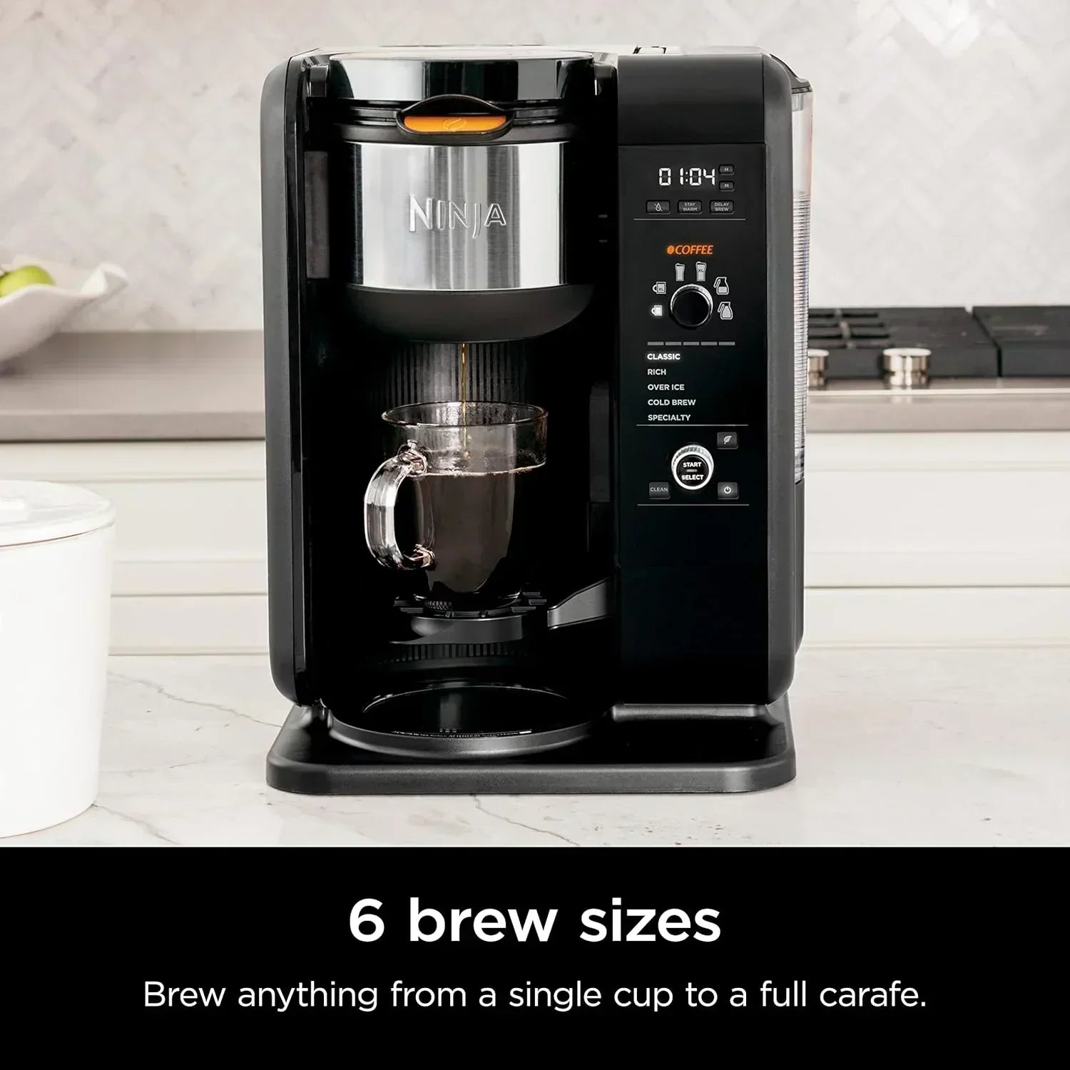 Ninja Hot and Cold Brewed System Tea and Coffee Maker with Auto-iQ 50 oz Thermos