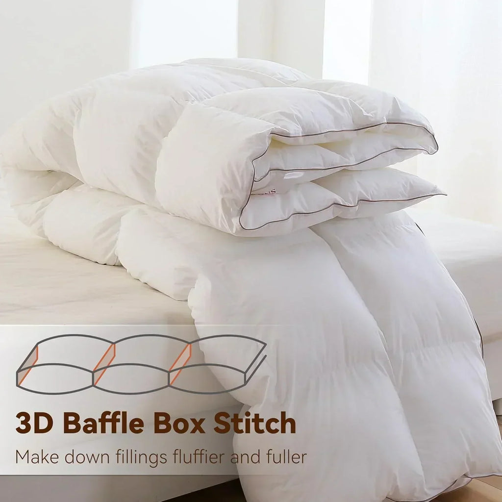 Premium Down Comforter 3D Baffle Box Design