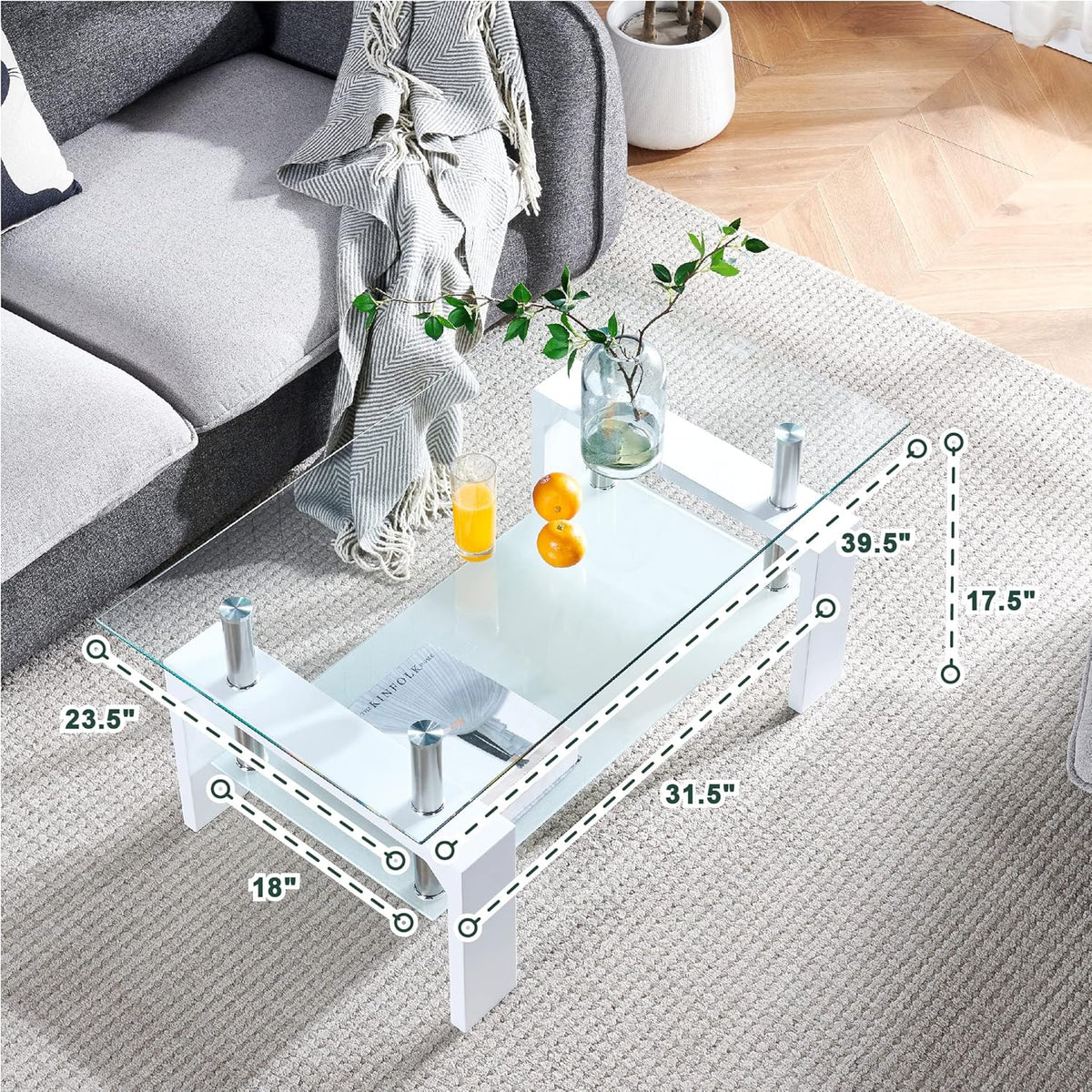 Living Room Rectangle Coffee Table Tea Table Suitable for Waiting Room Modern Side Coffee Table