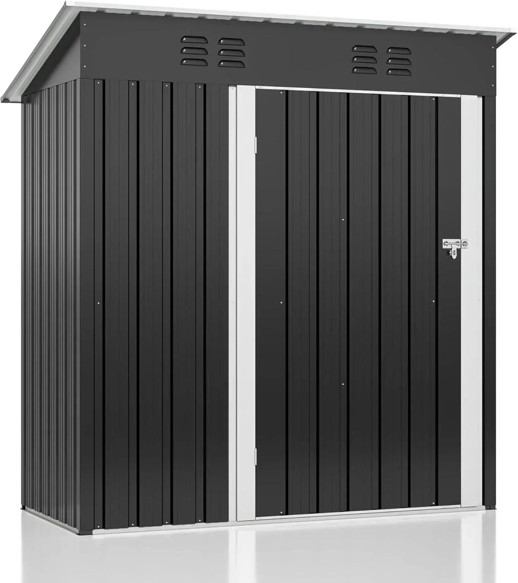 polar aurora 8x12 ft outdoor storage shed metal garden shed frame structure tool sheds