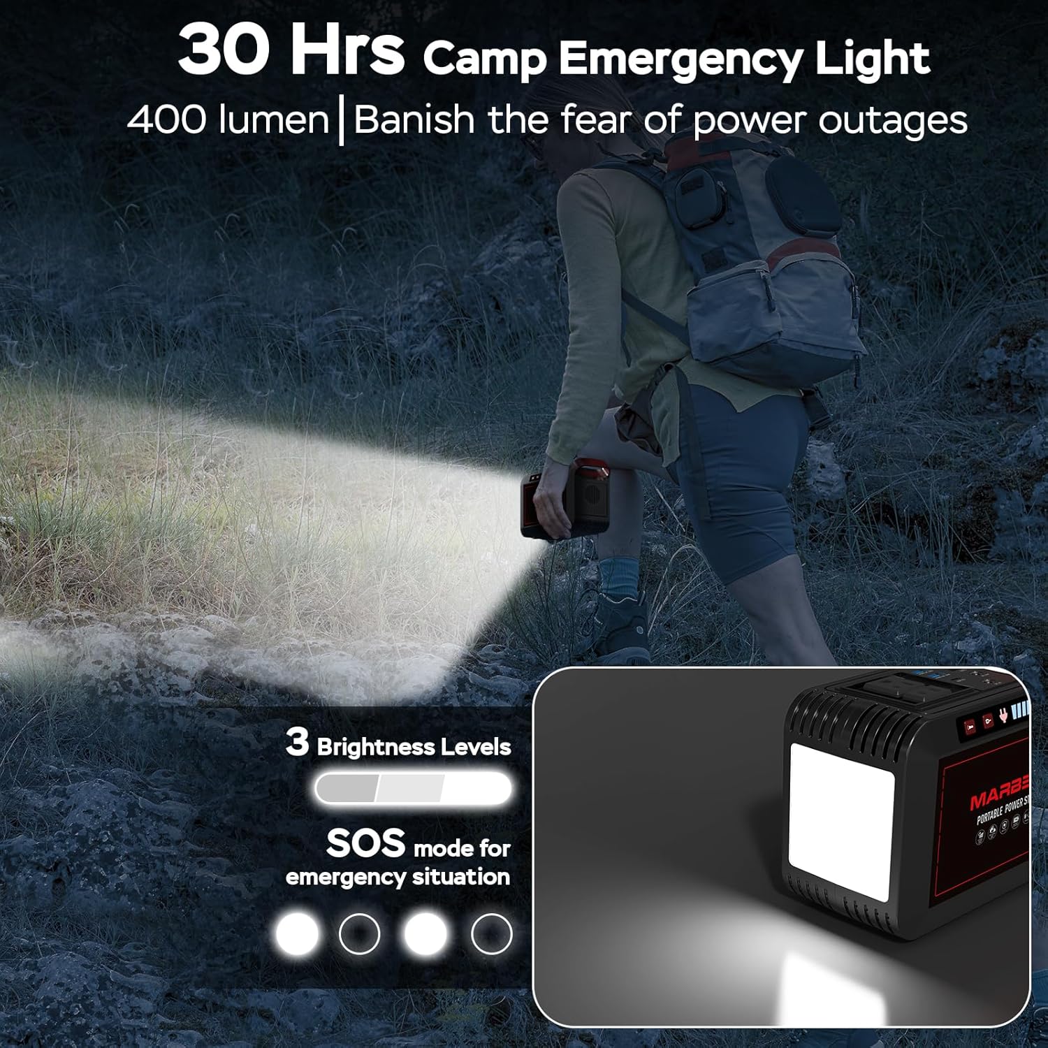 Portable Power Station 88Wh Camping Lithium Battery Solar Generator Fast Charging Power Bank