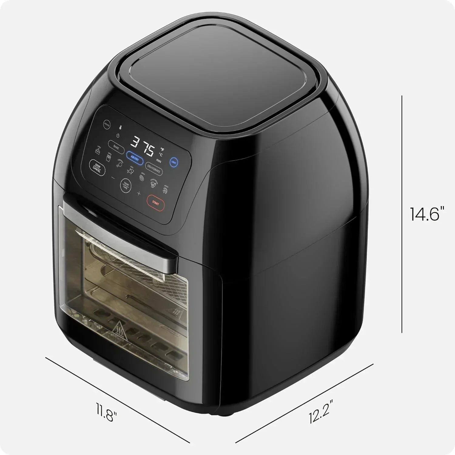Chefman Compact 6.3-Quart Digital Air Fryer with Rotisserie Dehydrator and Convection Oven