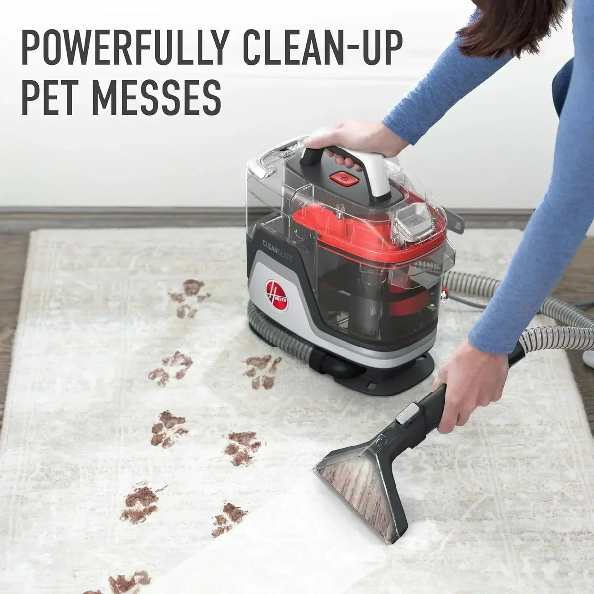 Hoover CleanSlate Plus Portable Carpet Upholstery Spot Cleaner with Powerful Suction
