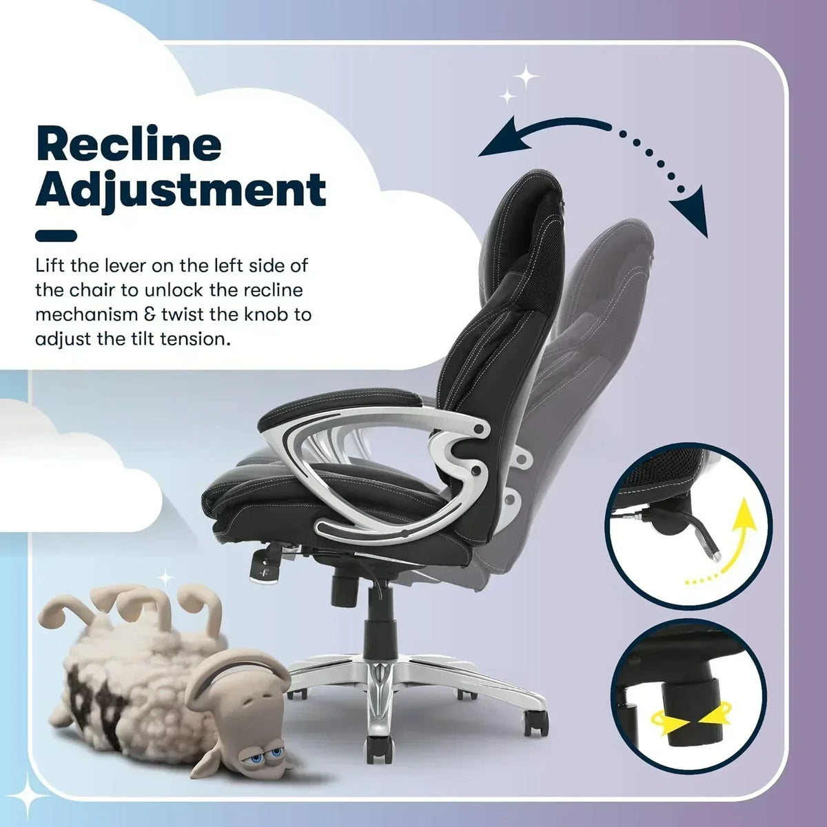 Executive office chair ergonomic computer desk and chair