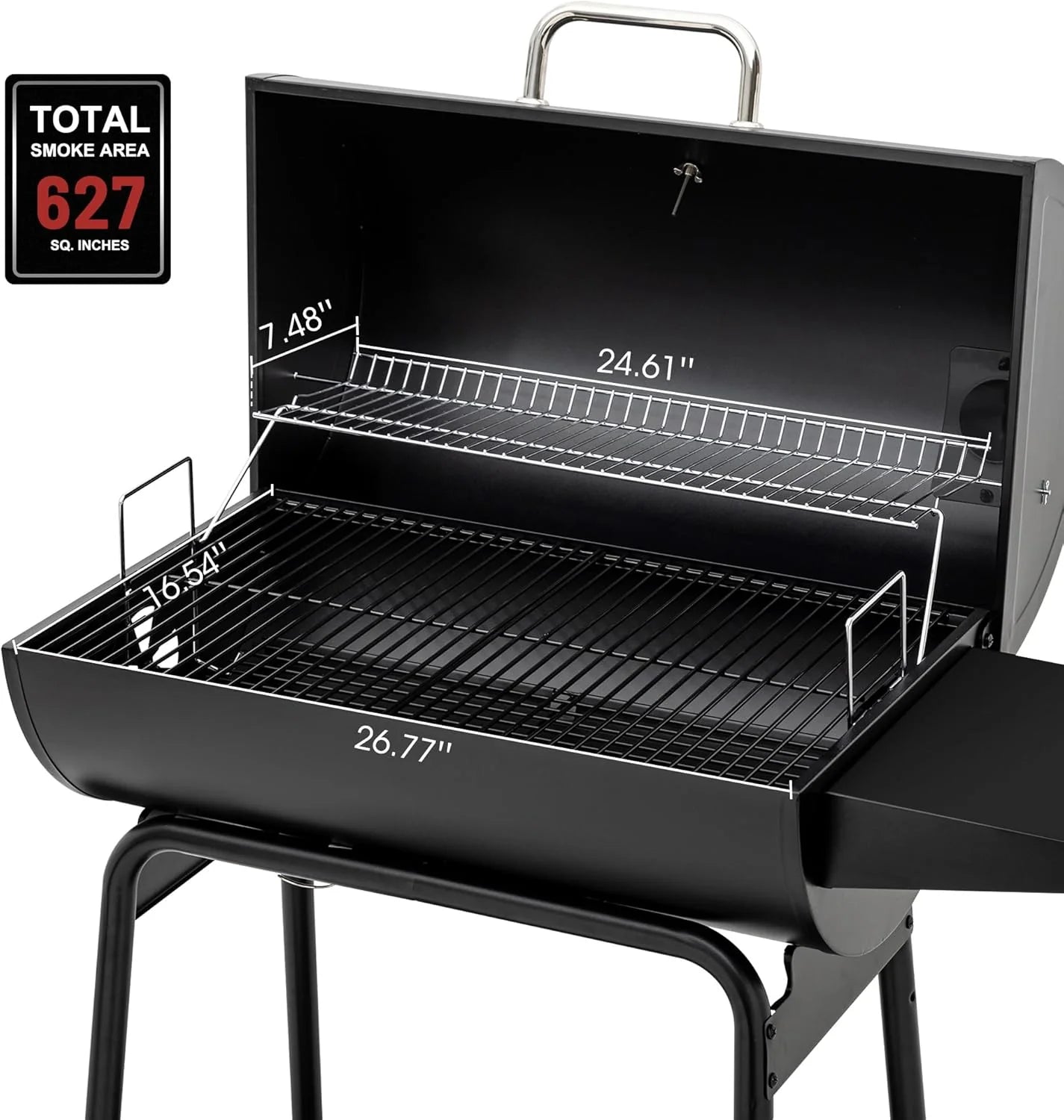 Royal Gourmet CC1830 30 Inch Barrel Charcoal Grill with Warming Rack Outdoor BBQ Grill
