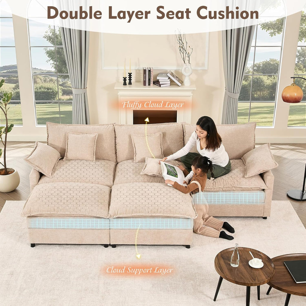 108 U-shaped sofa modular sofa Comfortable cloud sofa