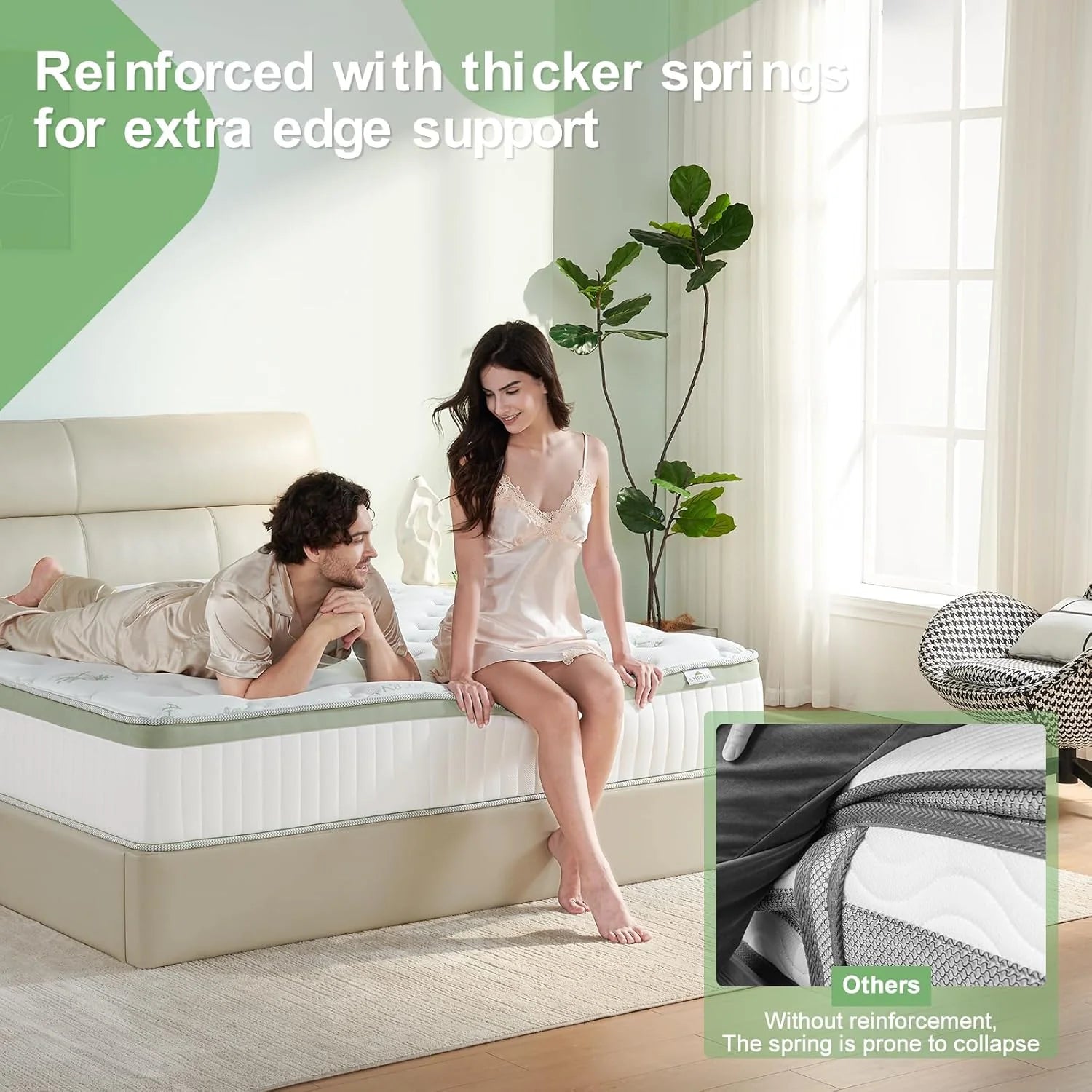 Queen Size Mattress 12 Inch, Medium Firm Memory Foam Hybrid Mattress with Individual Pocket Spring - Pressure Relief, Motion Isolation, Cool Sleep, 80 x 60