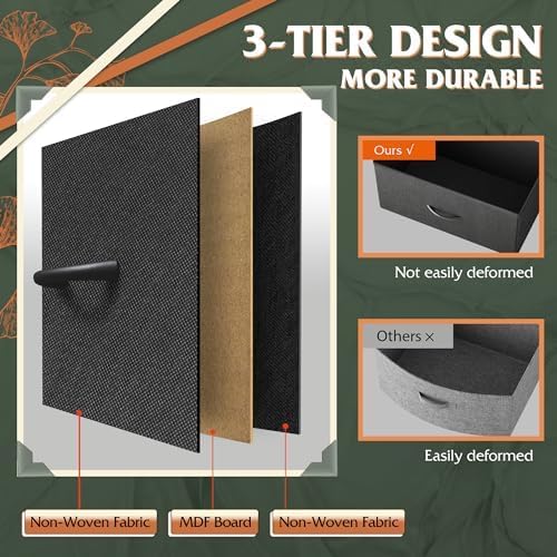 Storage Organizer Unit with 11 Fabric Bins, Storage Drawers Organizer with Steel Frame, Tall Storage Tower Organizaton