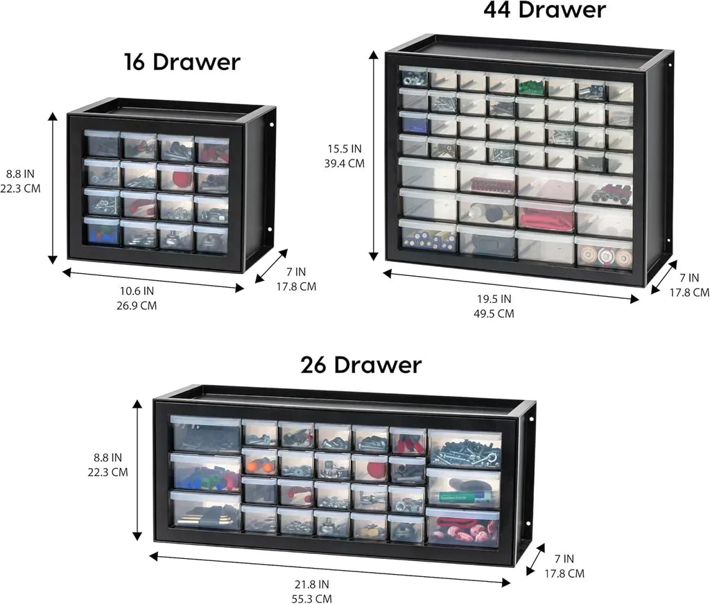 IRIS USA Screw Tool Organizer Small Parts Cabinet Chest Storage Drawers Organization Toolbox