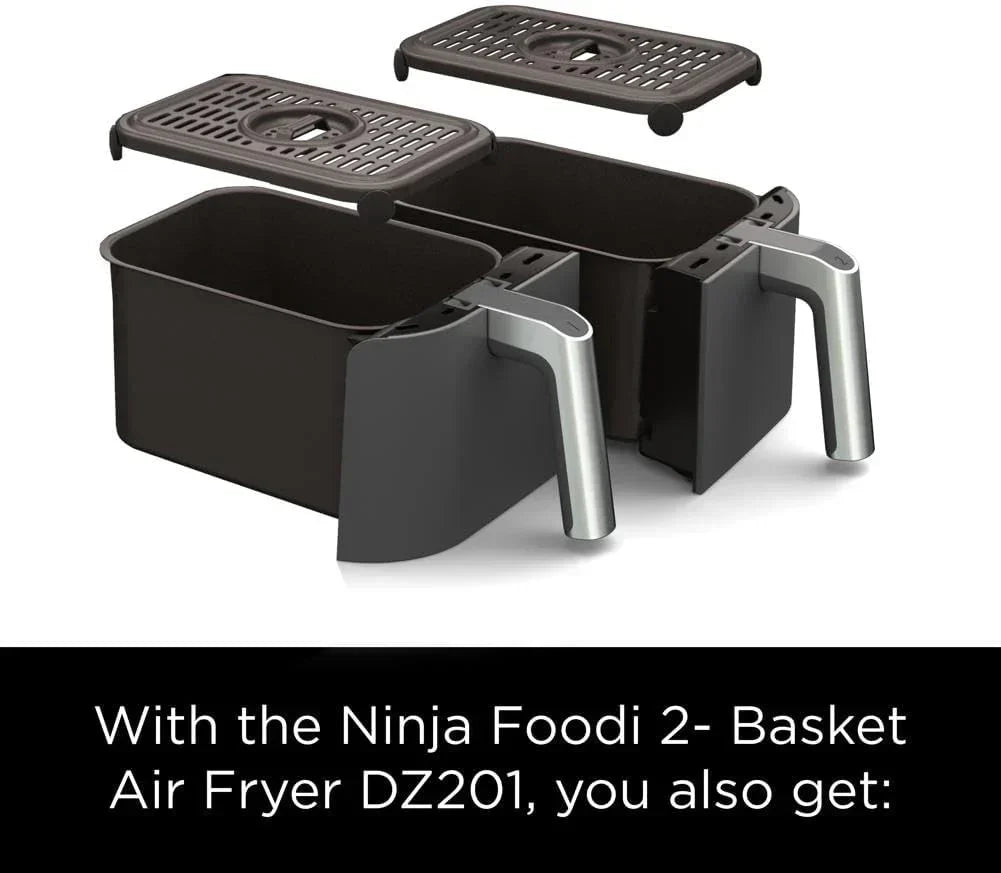 Ninja Foodi 6-in-1 FlexBasket Air Fryer with 7 QT MegaZone Basket Divider for Large Proteins