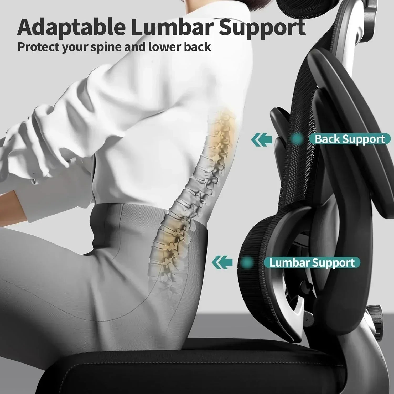 TRALT Office Chair Ergonomic Desk Chair 330 lbs Home Gaming Chair with Wheels