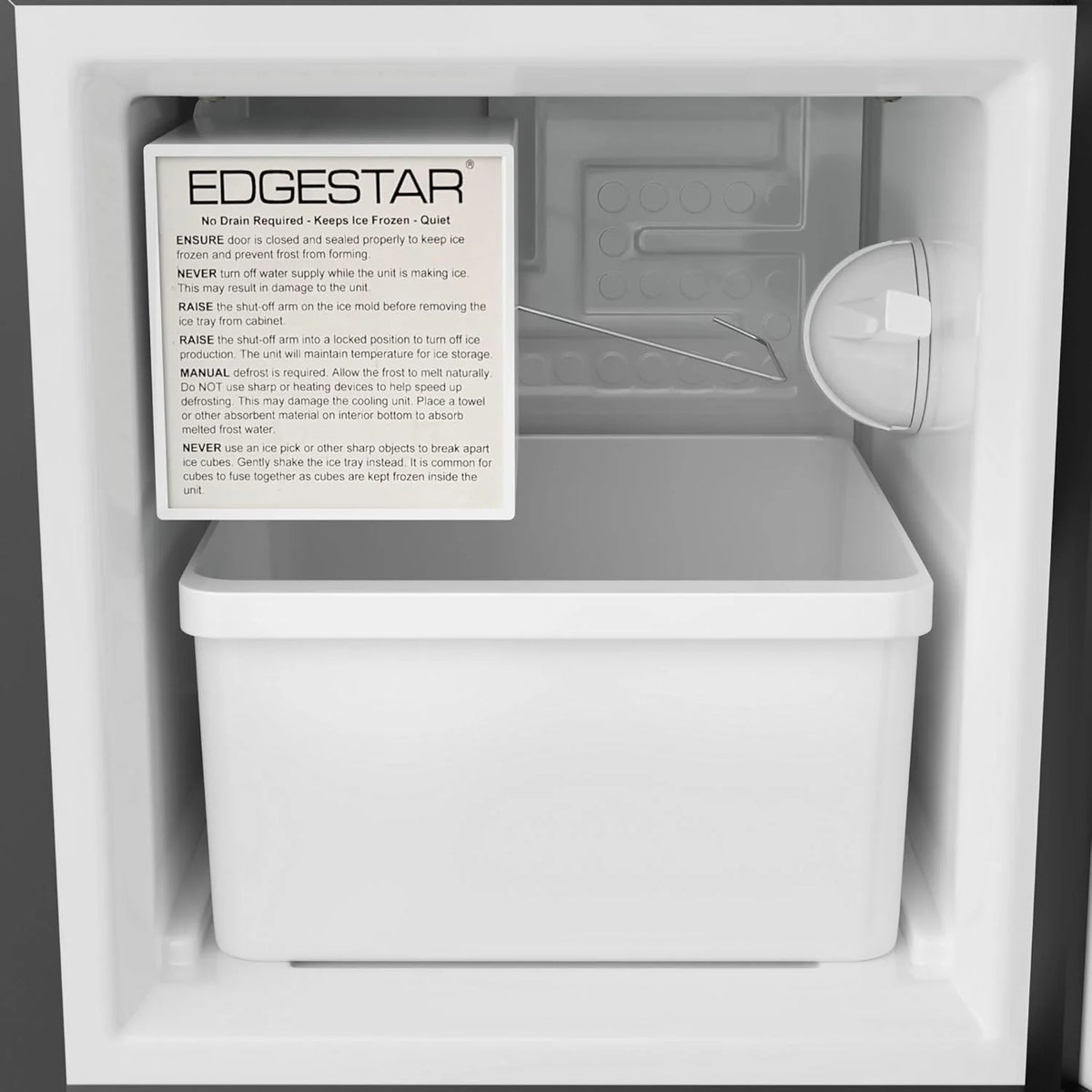 EdgeStar IB121 15 Inch Wide 12 Lbs. Capacity Built-In Ice Maker with 15 Lbs. Daily Ice Production - Stainless Steel